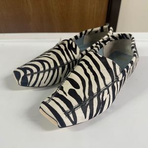 Frances Valentine Zebra Loafers (6.5 W)